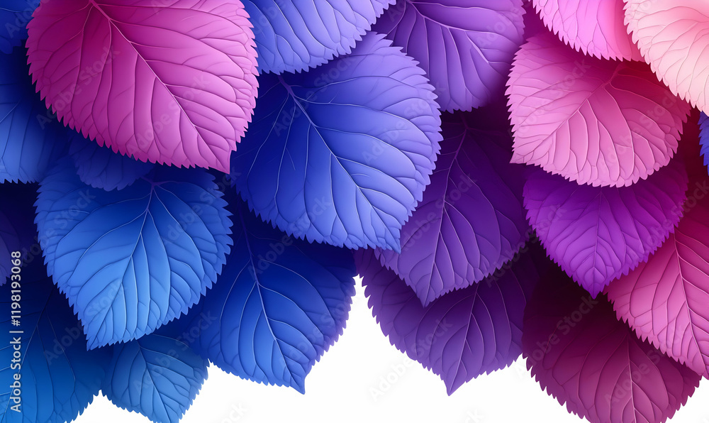 Colorful leaves gradient, nature background, design element Colorful leaves gradient, nature background, design element