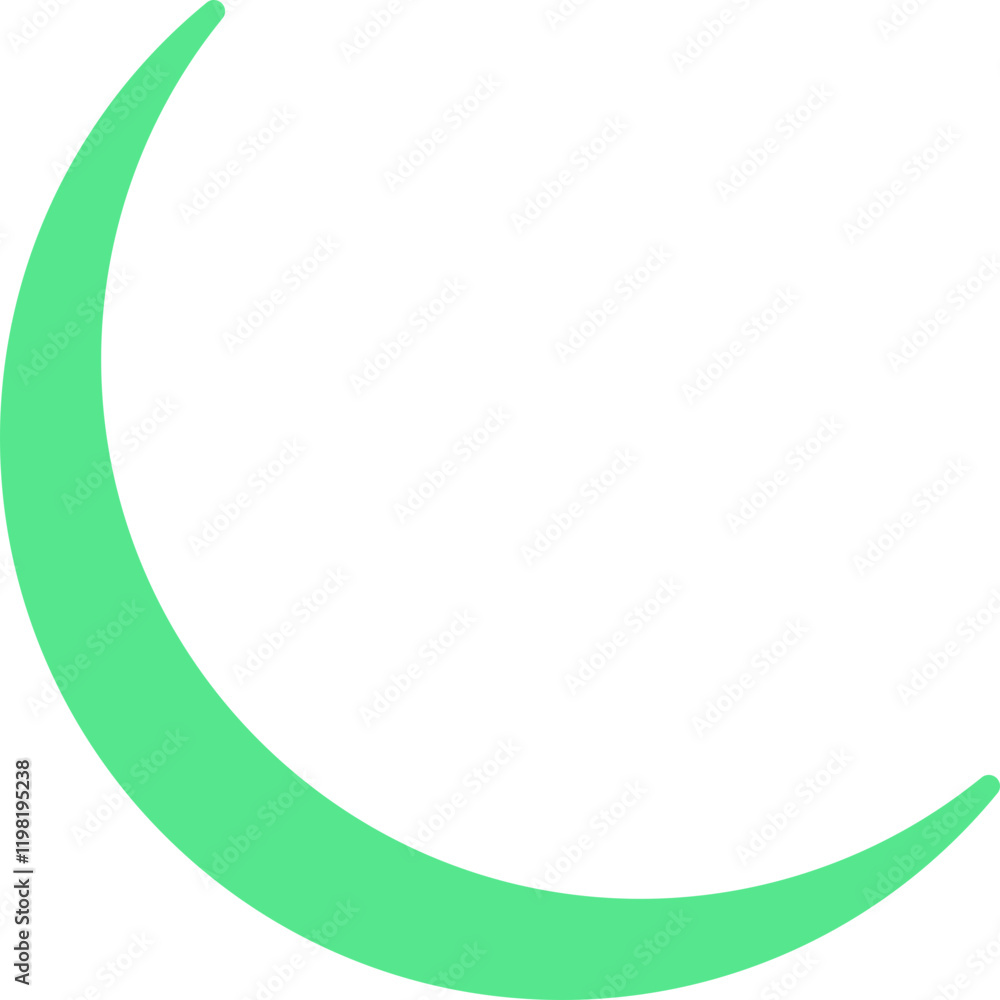 Crescent icon single vector illustration Crescent icon single vector illustration