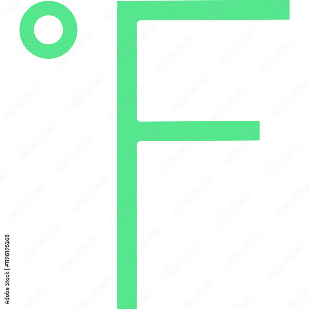 Fahrenheit icon single vector illustration Fahrenheit icon single vector illustration