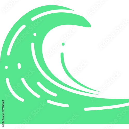 Tsunami icon single vector illustration