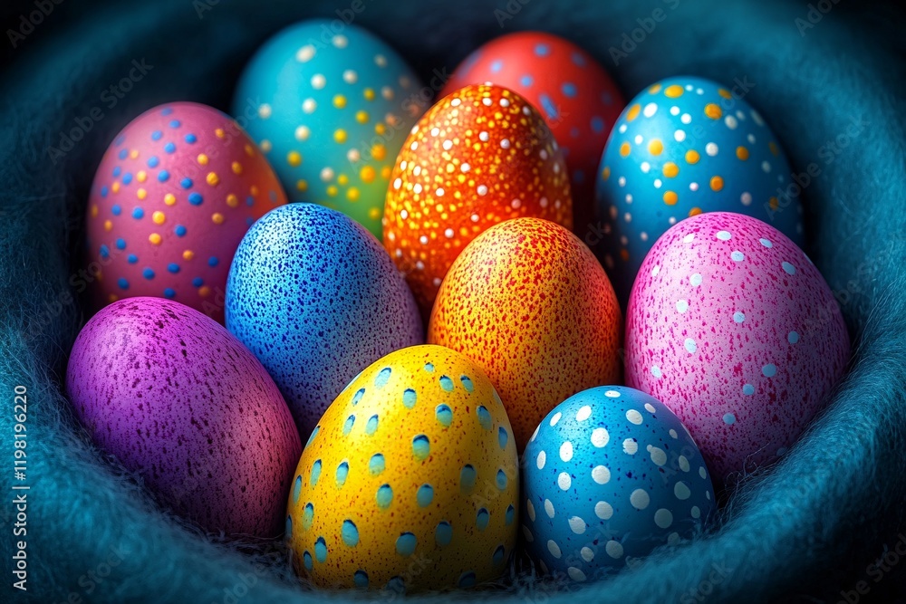 Obraz premium Vibrant Easter Egg Collection for Festive Celebrations