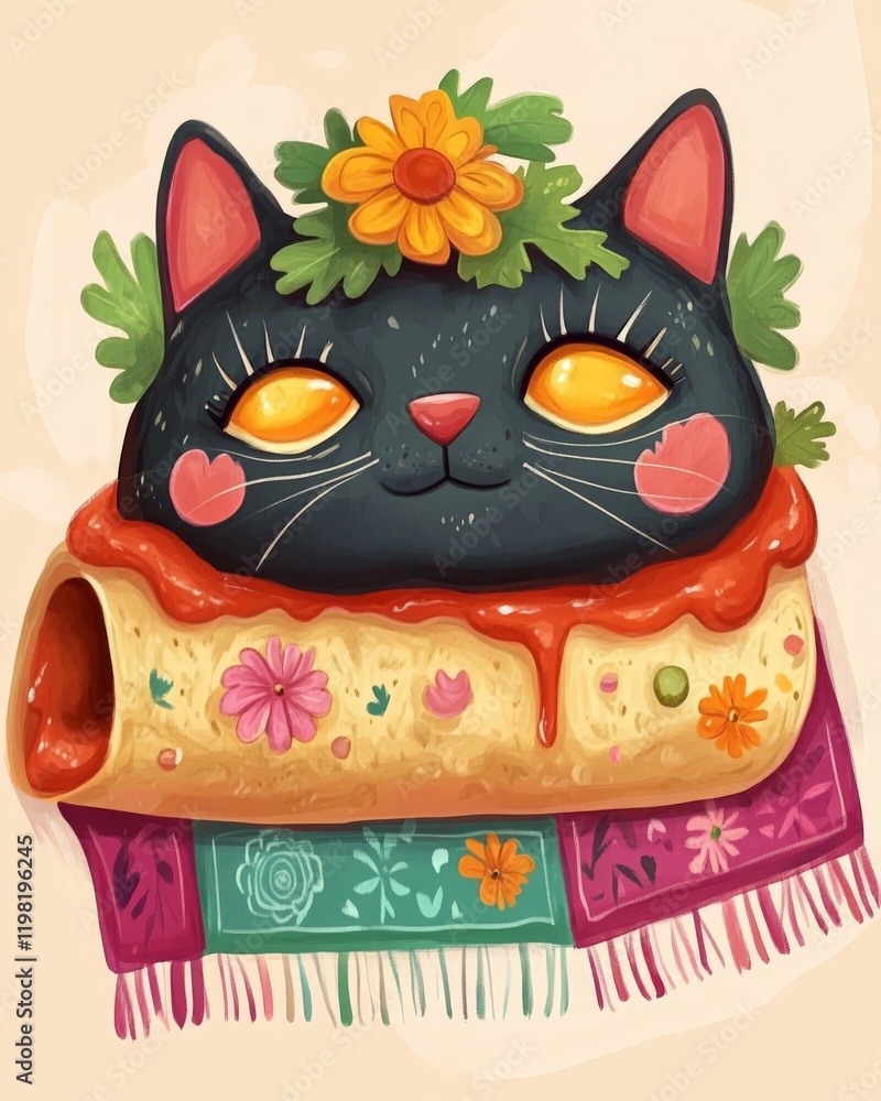 Vegetarian enchiladas topped with a rich tomato sauce, melted cheese, and fresh cilantro, styled with colorful napkins, Vegetarian enchiladas topped with a rich tomato sauce, melted cheese, and fresh cilantro, styled with colorful napkins,