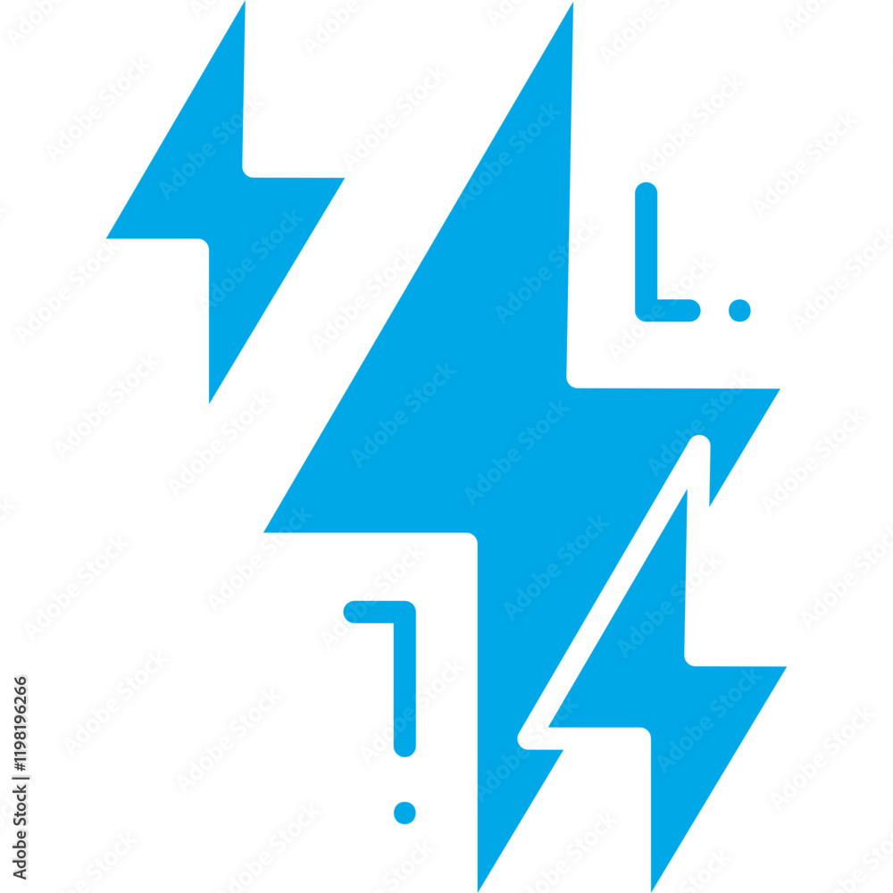 Lightning icon single vector illustration Lightning icon single vector illustration