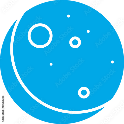 New Moon icon single vector illustration