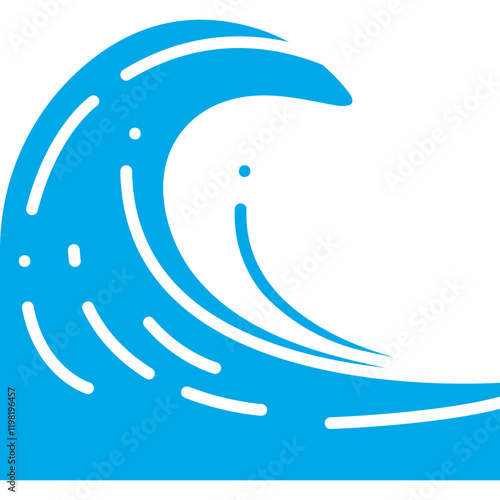 Tsunami icon single vector illustration