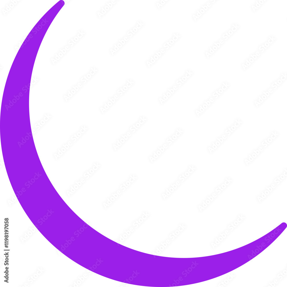 Crescent icon single vector illustration Crescent icon single vector illustration