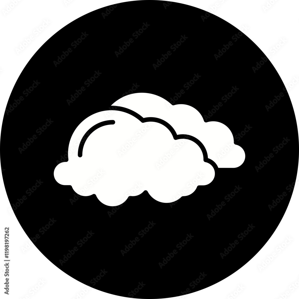 Overcast icon single vector illustration Overcast icon single vector illustration