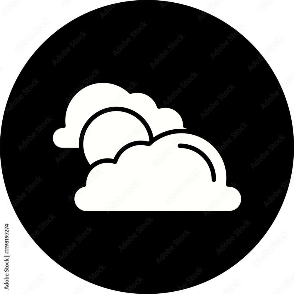 Partly Cloudy icon single vector illustration