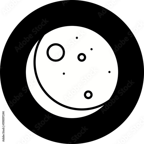 New Moon icon single vector illustration