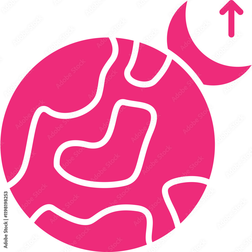 Moonrise icon single vector illustration Moonrise icon single vector illustration