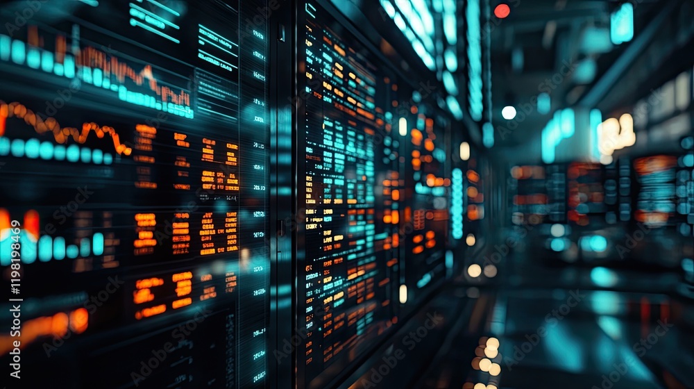 A detailed image of stock tickers displaying real-time market updates in a trading room. A detailed image of stock tickers displaying real-time market updates in a trading room.