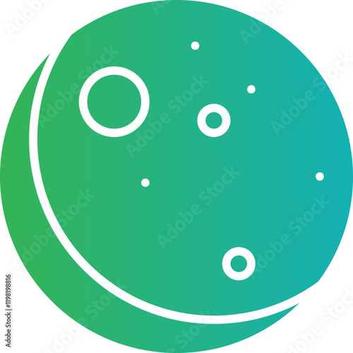 New Moon icon single vector illustration