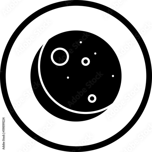 New Moon icon single vector illustration