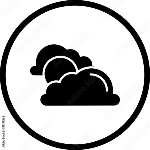 Partly Cloudy icon single vector illustration