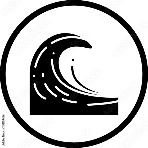 Tsunami icon single vector illustration