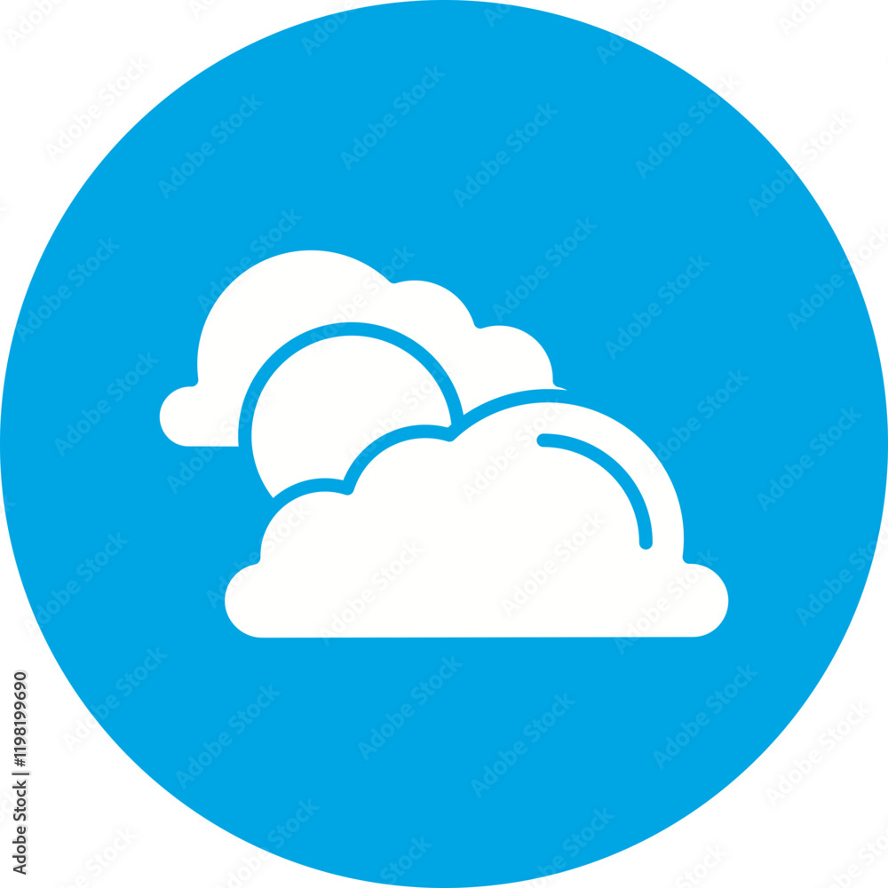 Partly Cloudy icon single vector illustration Partly Cloudy icon single vector illustration