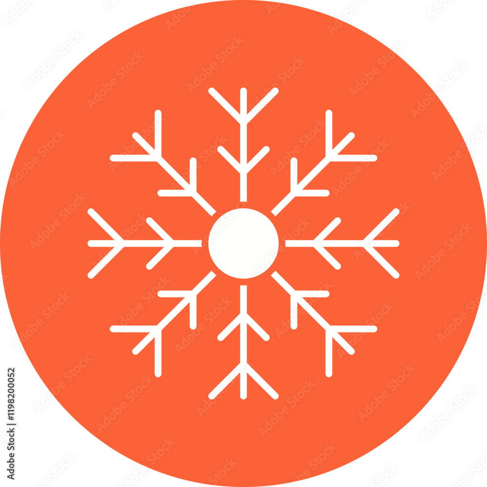 Fototapeta premium Frost icon single vector illustration