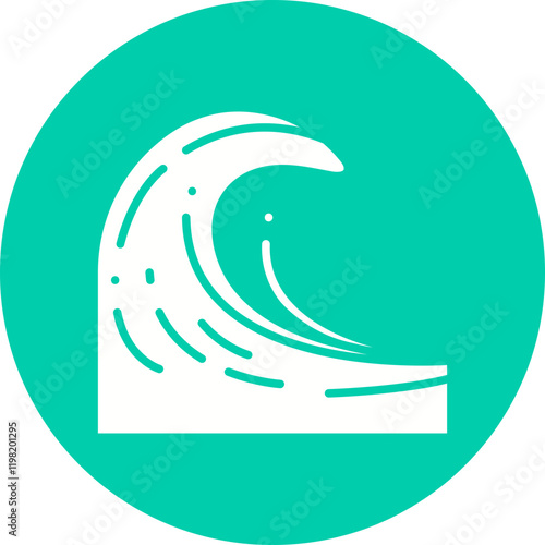 Tsunami icon single vector illustration