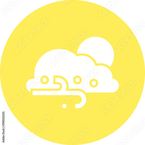 Cloudy Gusts icon single vector illustration