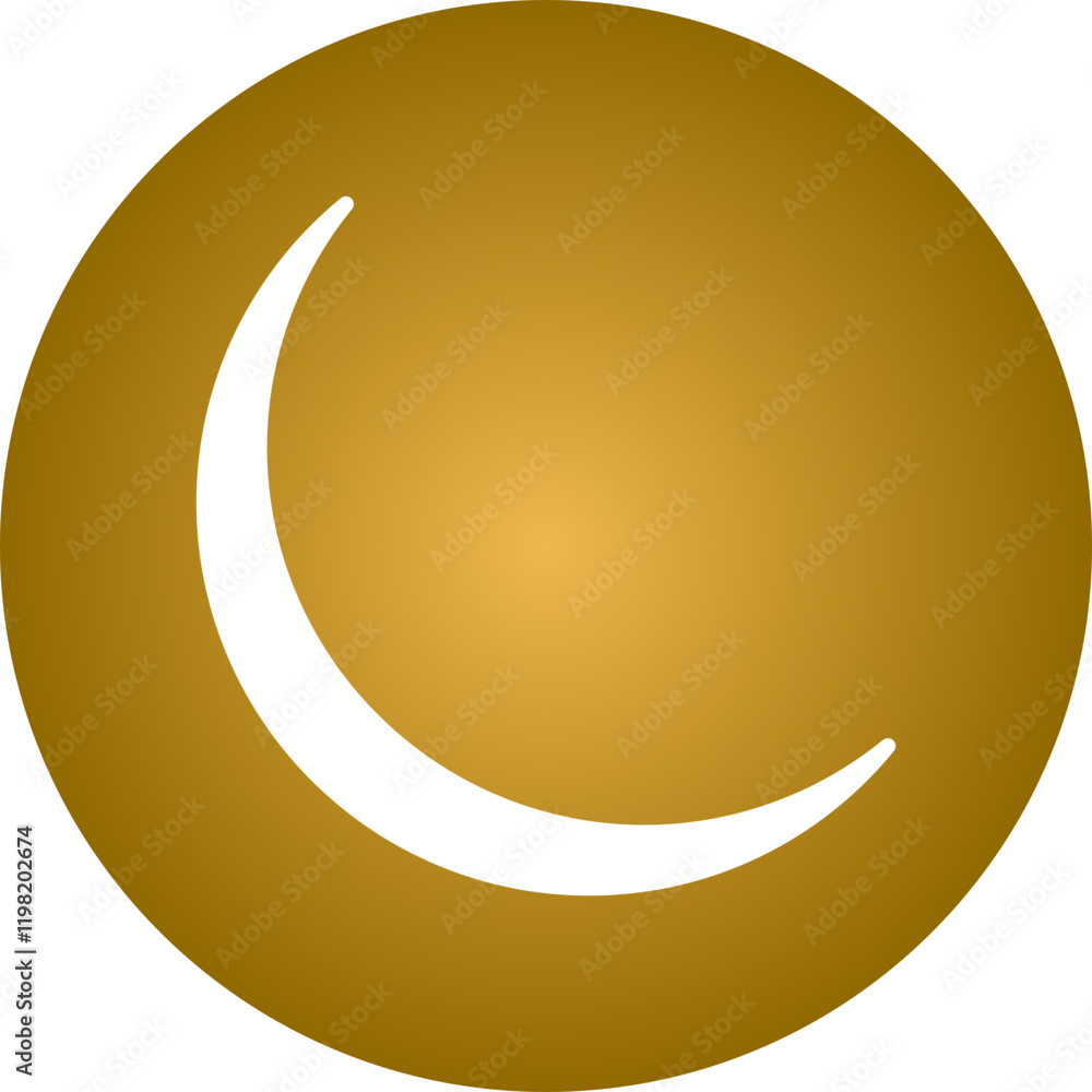 Crescent icon single vector illustration Crescent icon single vector illustration