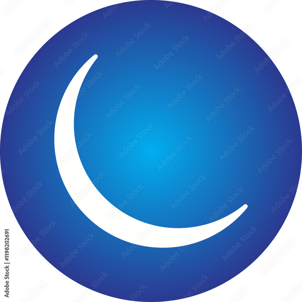 Crescent icon single vector illustration Crescent icon single vector illustration