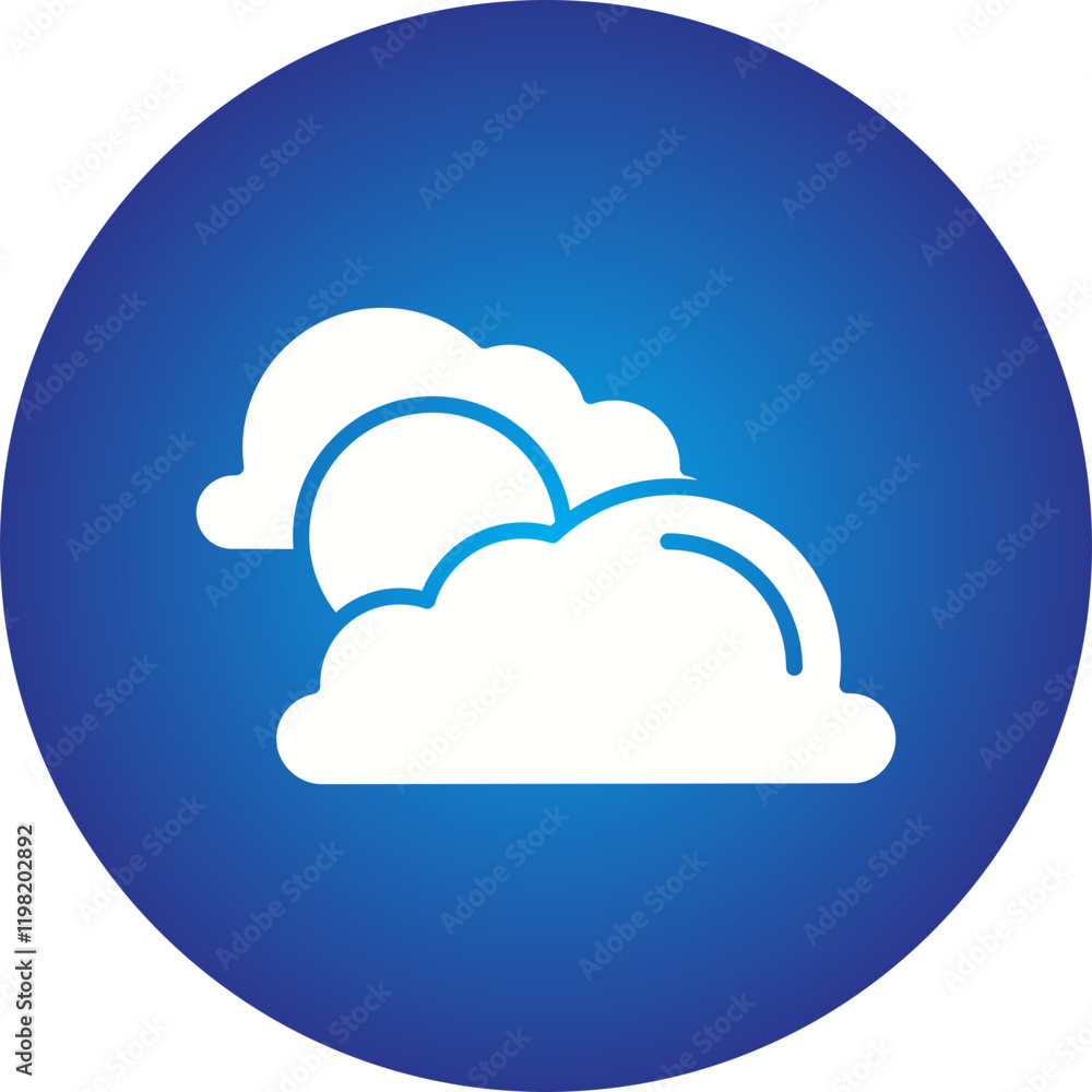 Partly Cloudy icon single vector illustration Partly Cloudy icon single vector illustration
