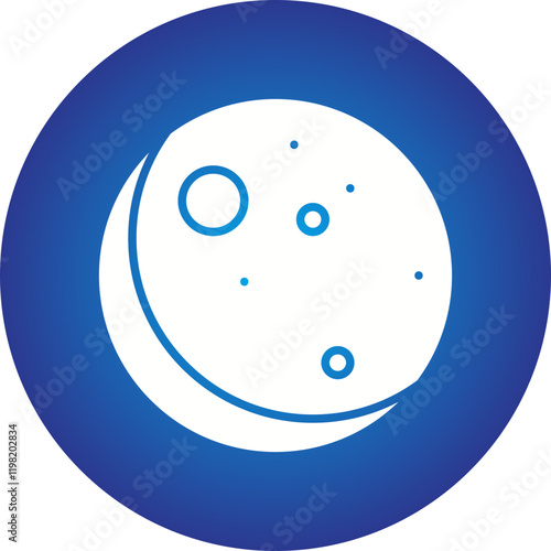 New Moon icon single vector illustration