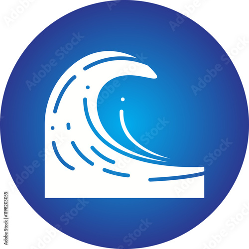 Tsunami icon single vector illustration