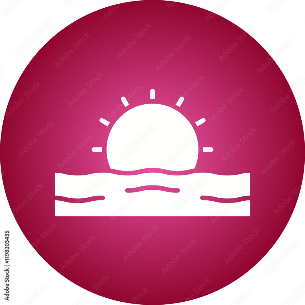 Sunset icon single vector illustration Sunset icon single vector illustration