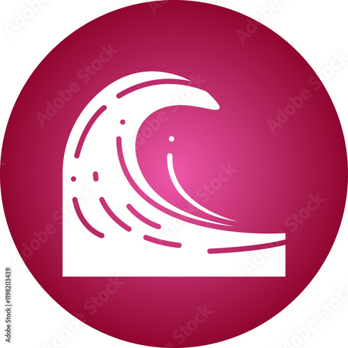 Tsunami icon single vector illustration