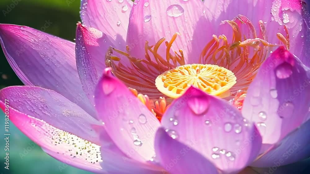 Serene lotus blossom emerging from tranquil waters Serene lotus blossom emerging from tranquil waters