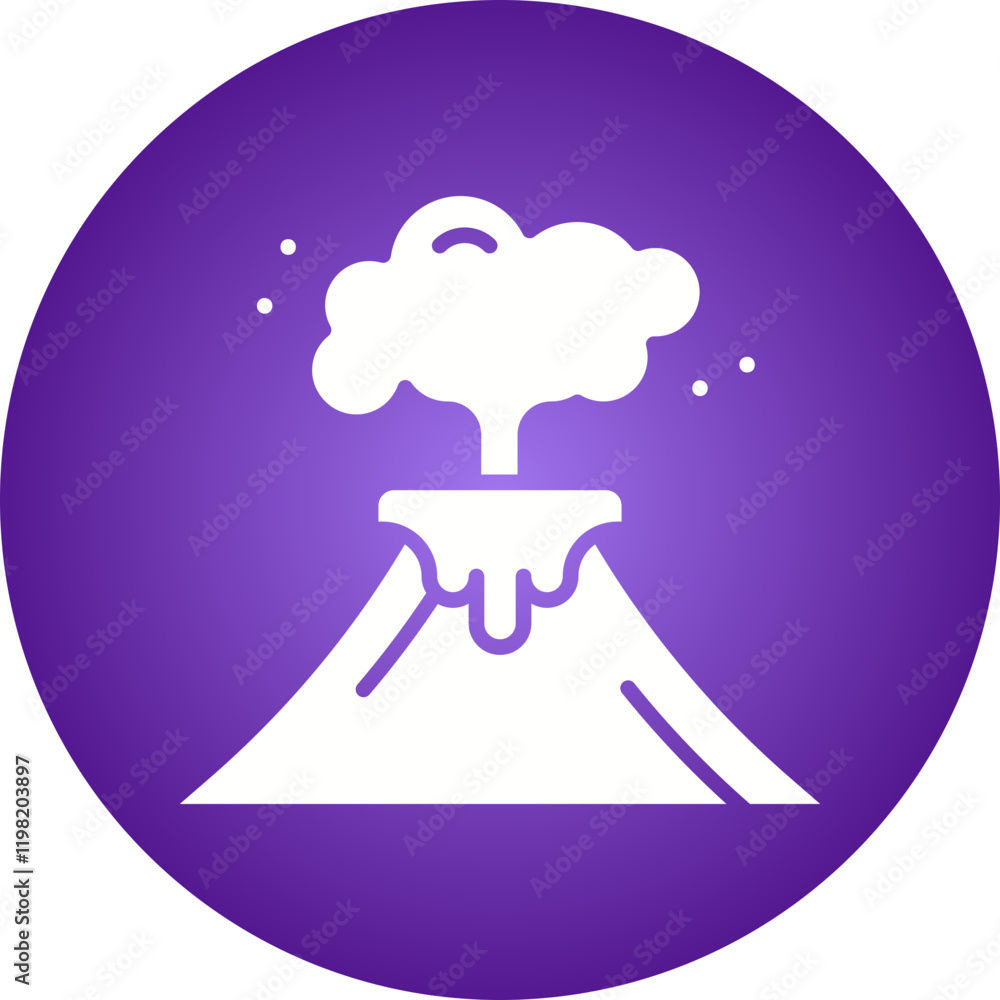 Volcano icon single vector illustration Volcano icon single vector illustration