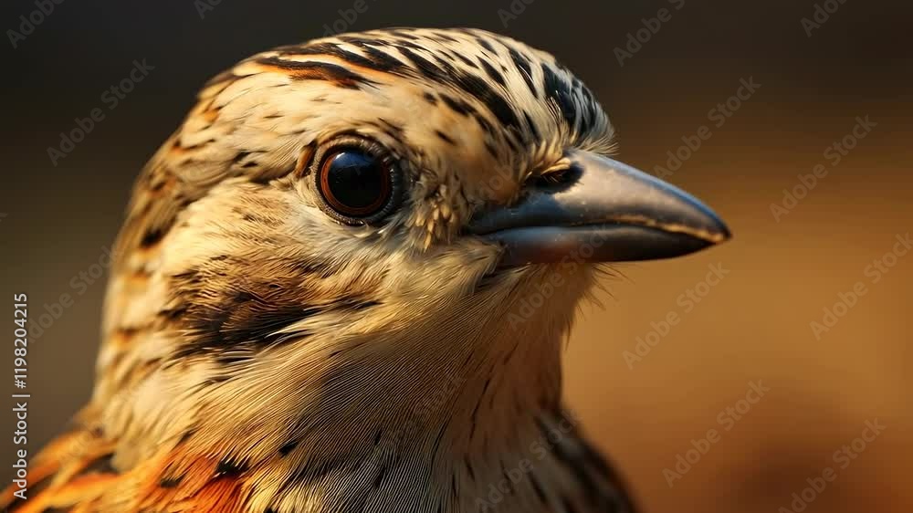 Close-up of a colorful sparrow against a blurred background Close-up of a colorful sparrow against a blurred background