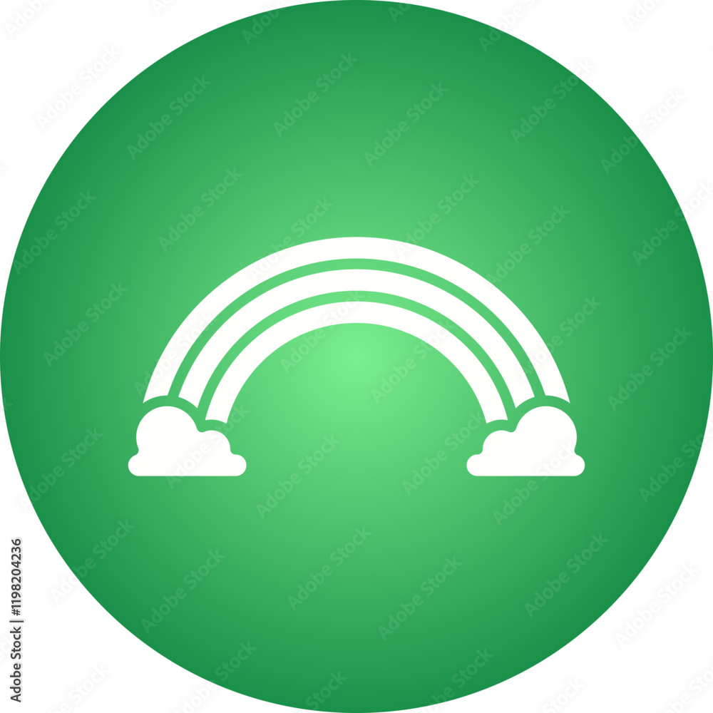 Rainbow icon single vector illustration