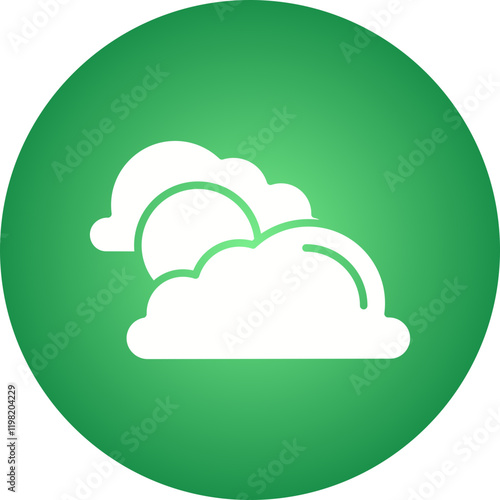 Partly Cloudy icon single vector illustration