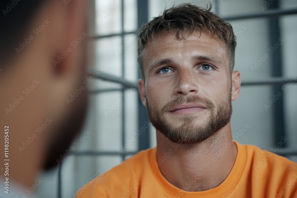 A young man with striking blue eyes sitting pensively, conveying emotions and thoughts during a moment of reflection, capturing a sense of vulnerability and contemplation. A young man with striking blue eyes sitting pensively, conveying emotions and thoughts during a moment of reflection, capturing a sense of vulnerability and contemplation.