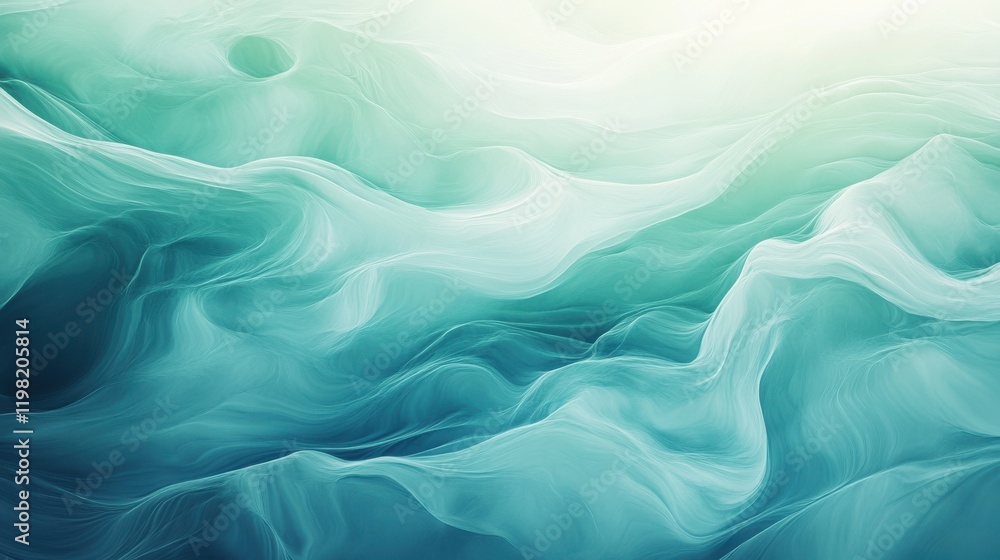Abstract teal fabric waves. Serene. Abstract teal fabric waves. Serene.