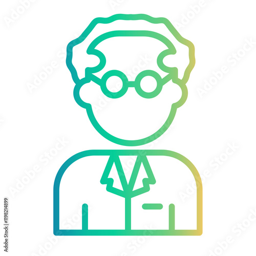 professor Line Gradient Icon