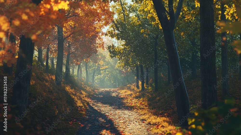 Obraz premium Autumn Forest Path
