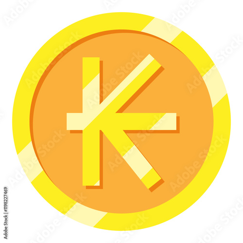 Laos Kip Currency Symbol Flat Icon