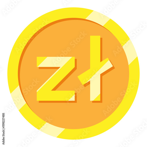 Polish Zloty Currency Symbol Flat Icon