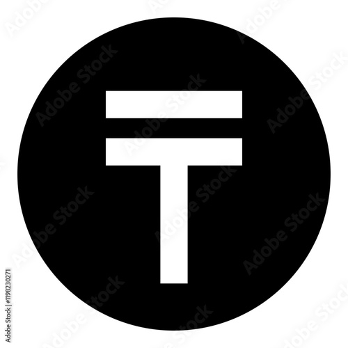 Kazakhstani Tenge Currency Symbol Glyph Icon