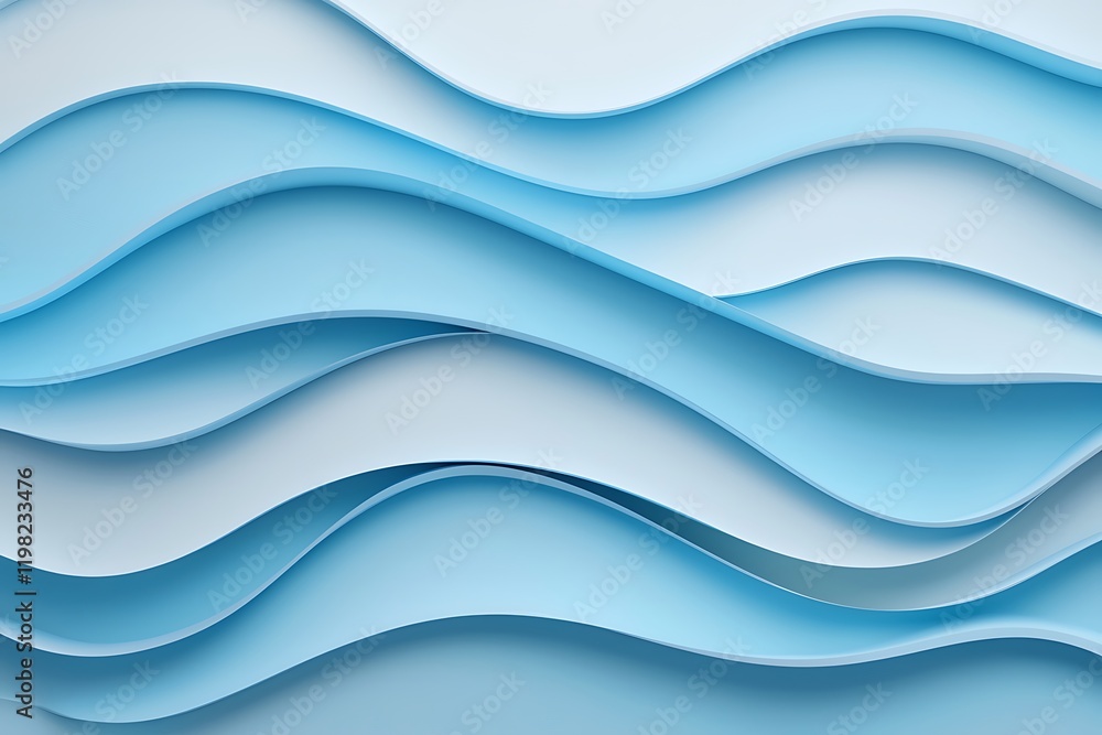 Abstract soft blue waves background design