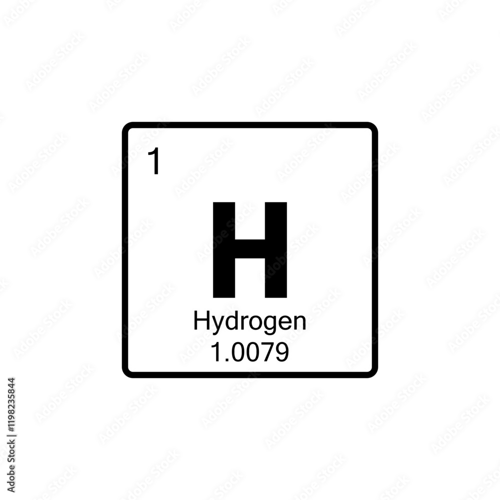 periodic table Hydrogen line icon periodic table Hydrogen line icon