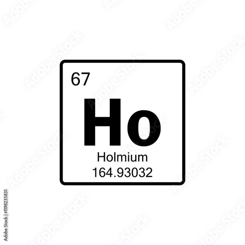 periodic table Holmium line icon