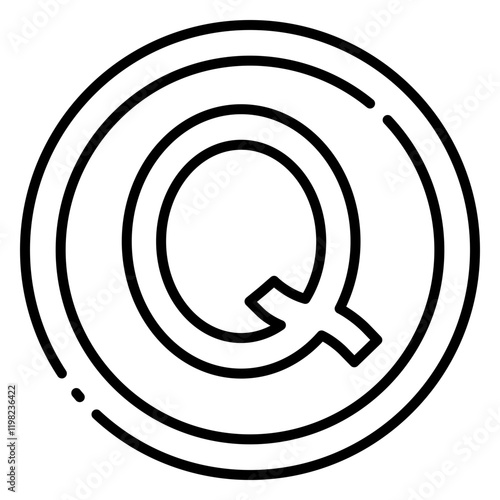 Guatemala Quetzal Currency Symbol Line Icon