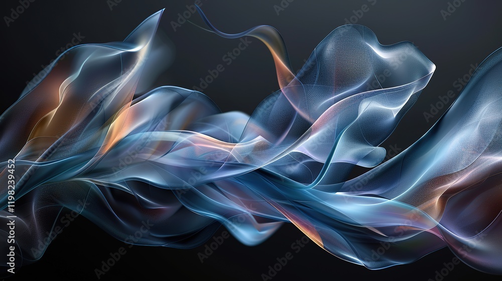 Fototapeta premium Abstract_colorful_shapes_on_a_black_background_with