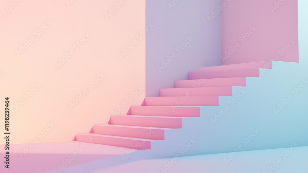Fototapeta premium A clean, minimalistic backdrop with soft pastel gradients, evoking peace and tranquility, perfect for wellness, lifestyle, or calming projects, with a gentle, serene aesthetic. 