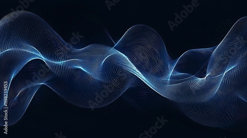 Abstract vector background with blue wave