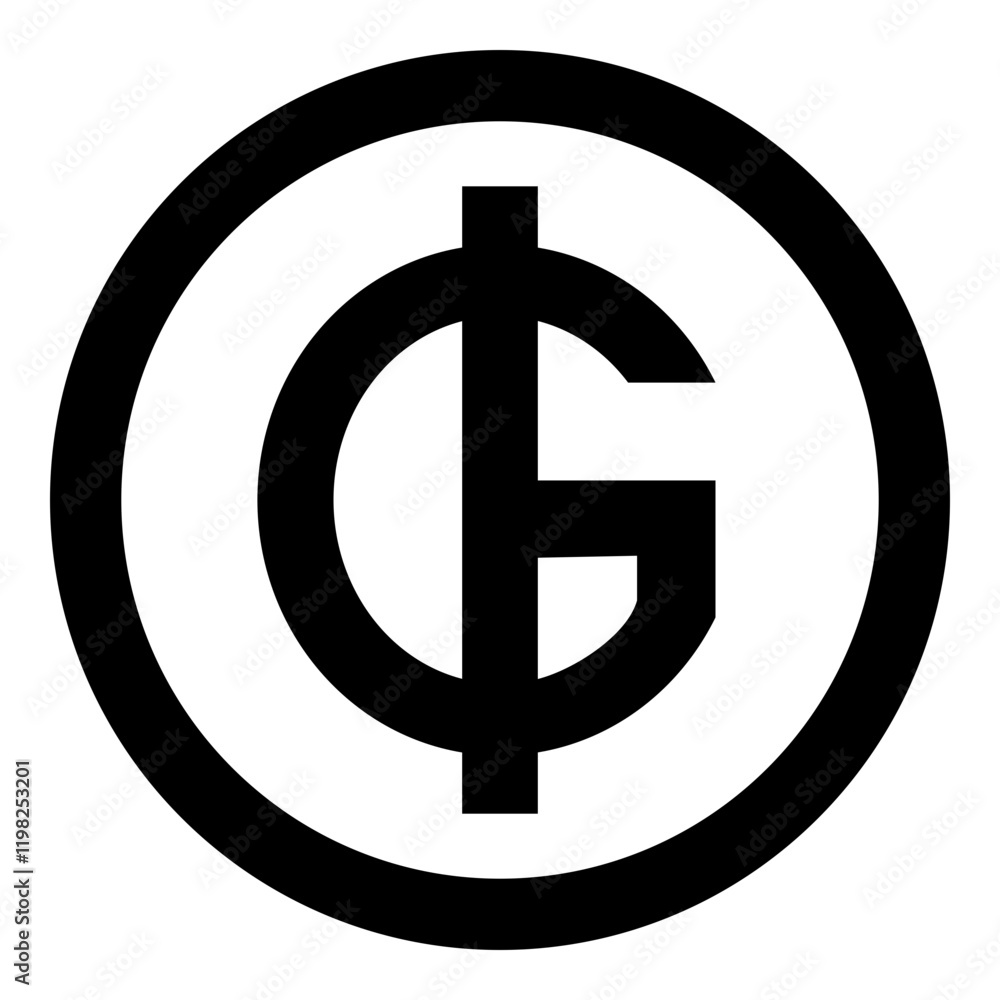 Paraguay Guarani Currency Symbol Solid Icon Paraguay Guarani Currency Symbol Solid Icon